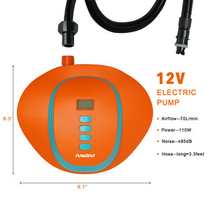 Högtrycks elektrisk pump för Paddle Board - batteridriven