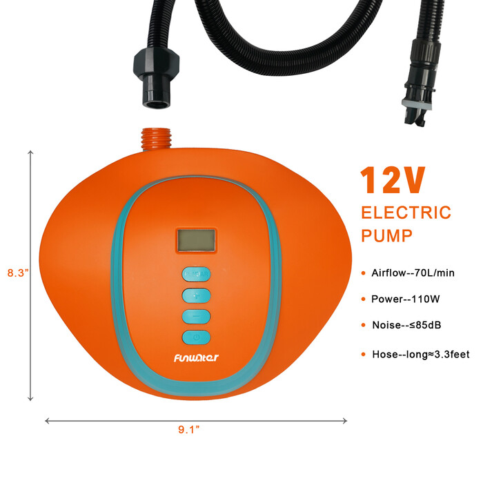 Högtrycks elektrisk pump för Paddle Board - batteridriven