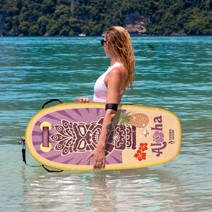 Kid Uppblåsbar Paddle Board Bodyboard - Gul Totem