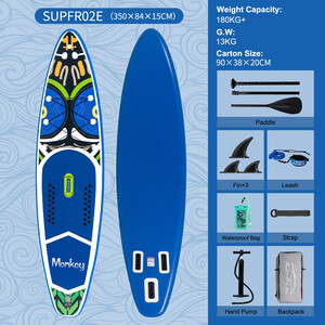 Uppblåsbar Surfing Paddle Board 11'6" - Apblått